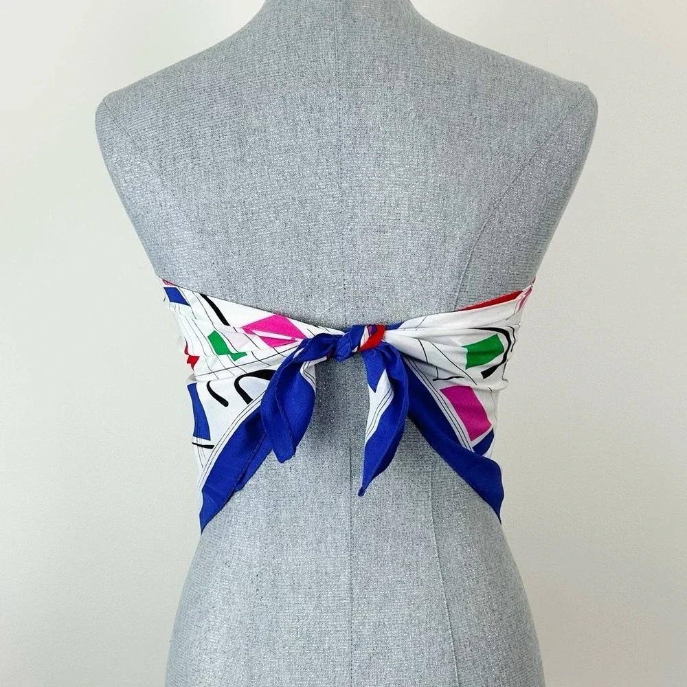 Vintage 80s/90s‎ Silky Scarf in Geometric Print